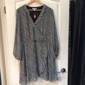 JOE FRESH Faux-wrap Dress NWT